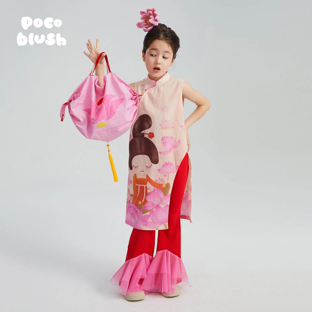 Poco Blush Lotus Lantern Fold-Up Bag
