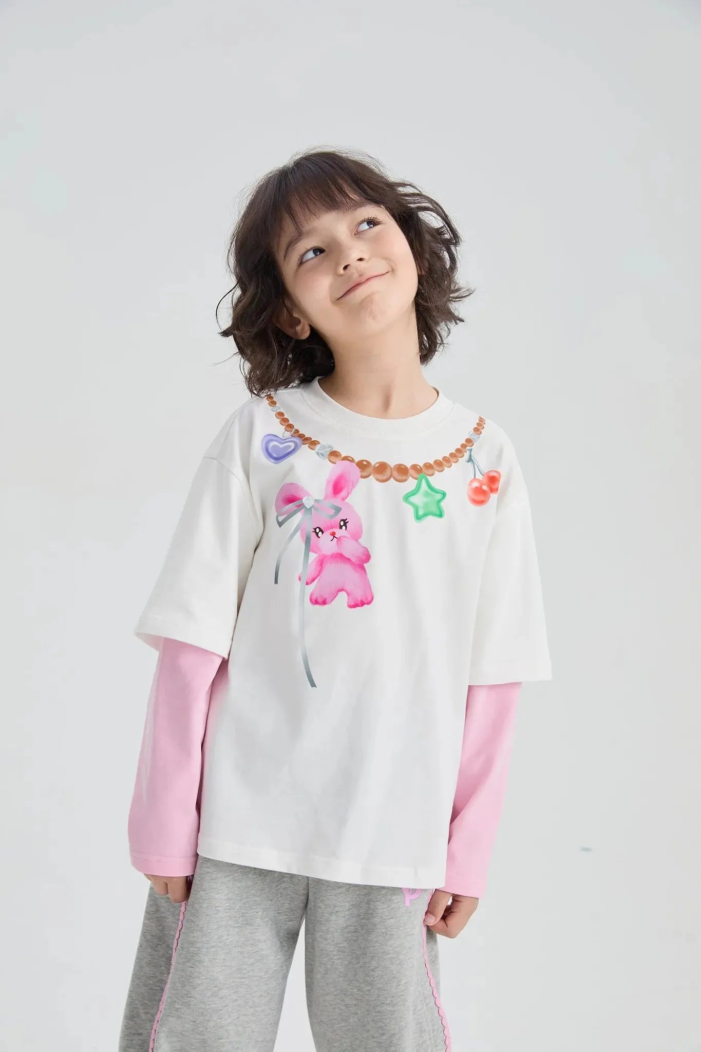 Poco Blush Bunny Swing Long-Sleeve Tee