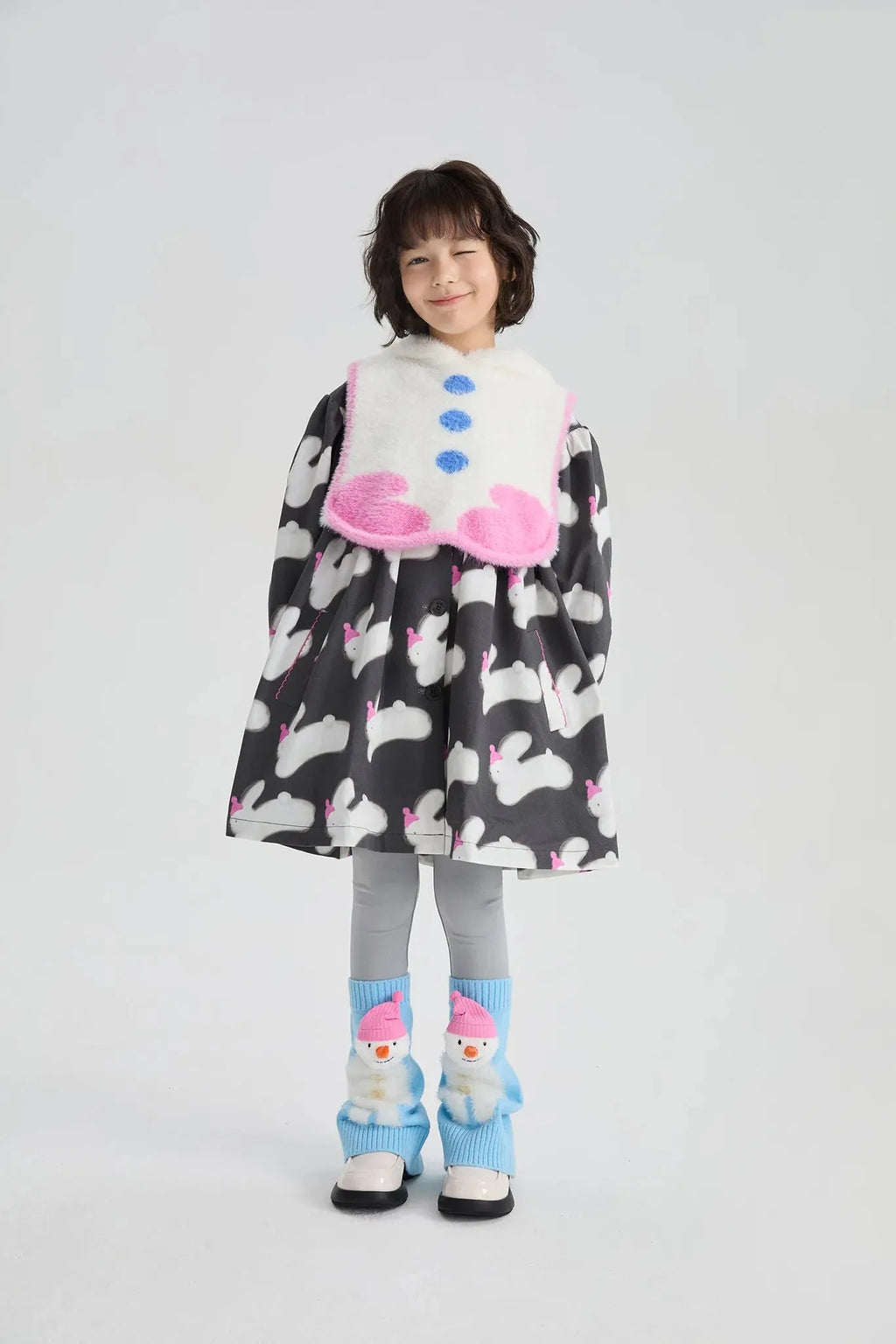 Poco Blush Snow Child Removable Socks Leggings
