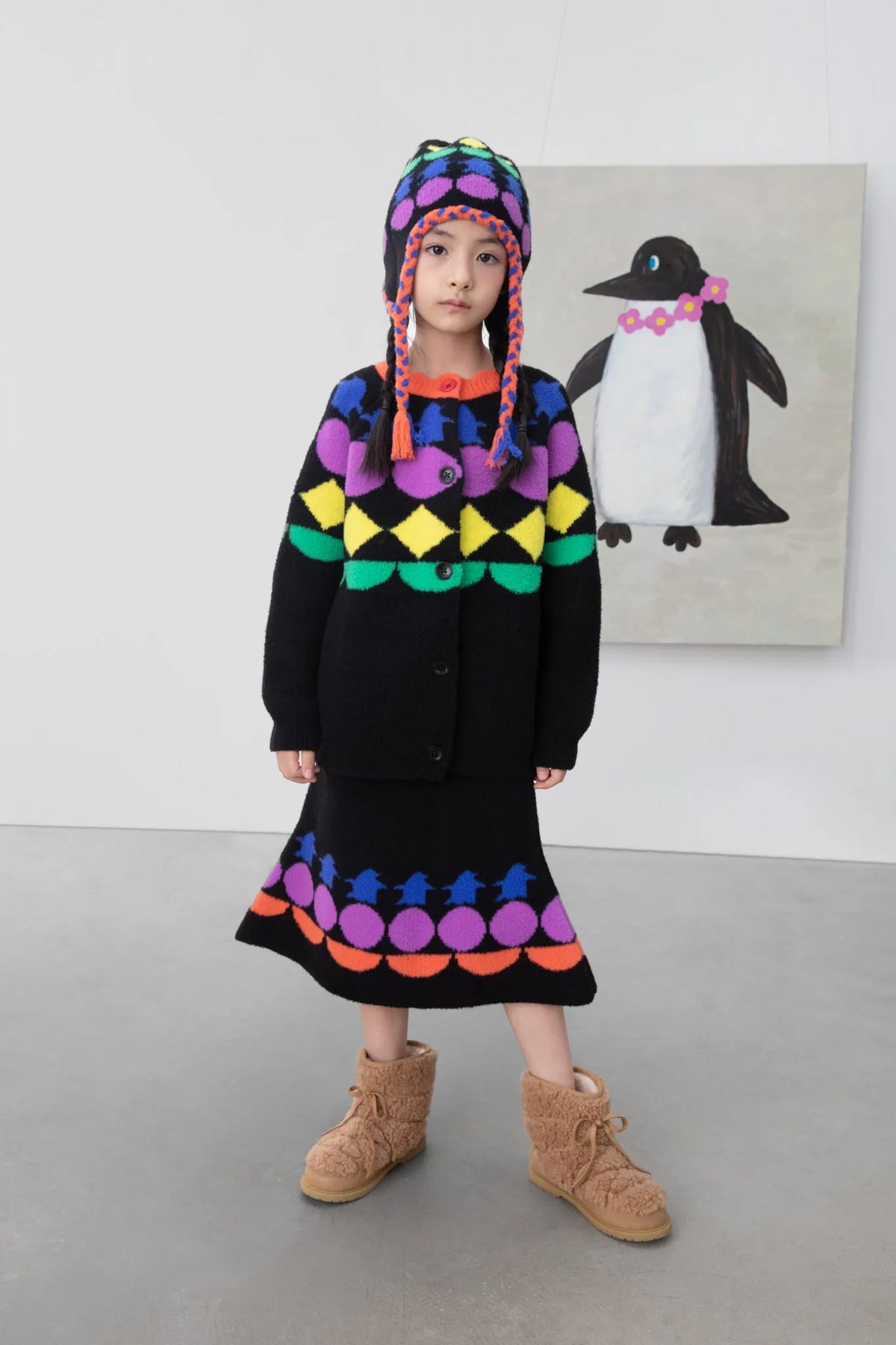 Poco Blush Fair Isle Knit Skirt