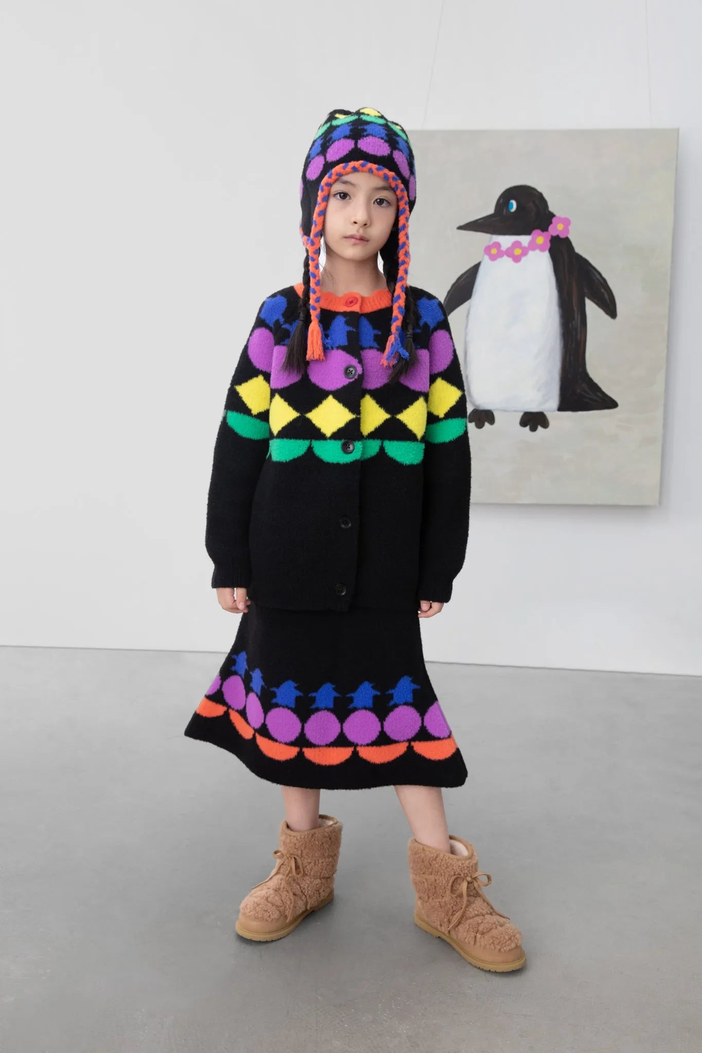 Poco Blush Fair Isle Knit Skirt