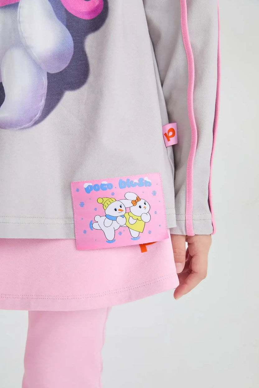 Bunny & Snowman Balloon Long-Sleeve Tee by Poco Blush, image 10