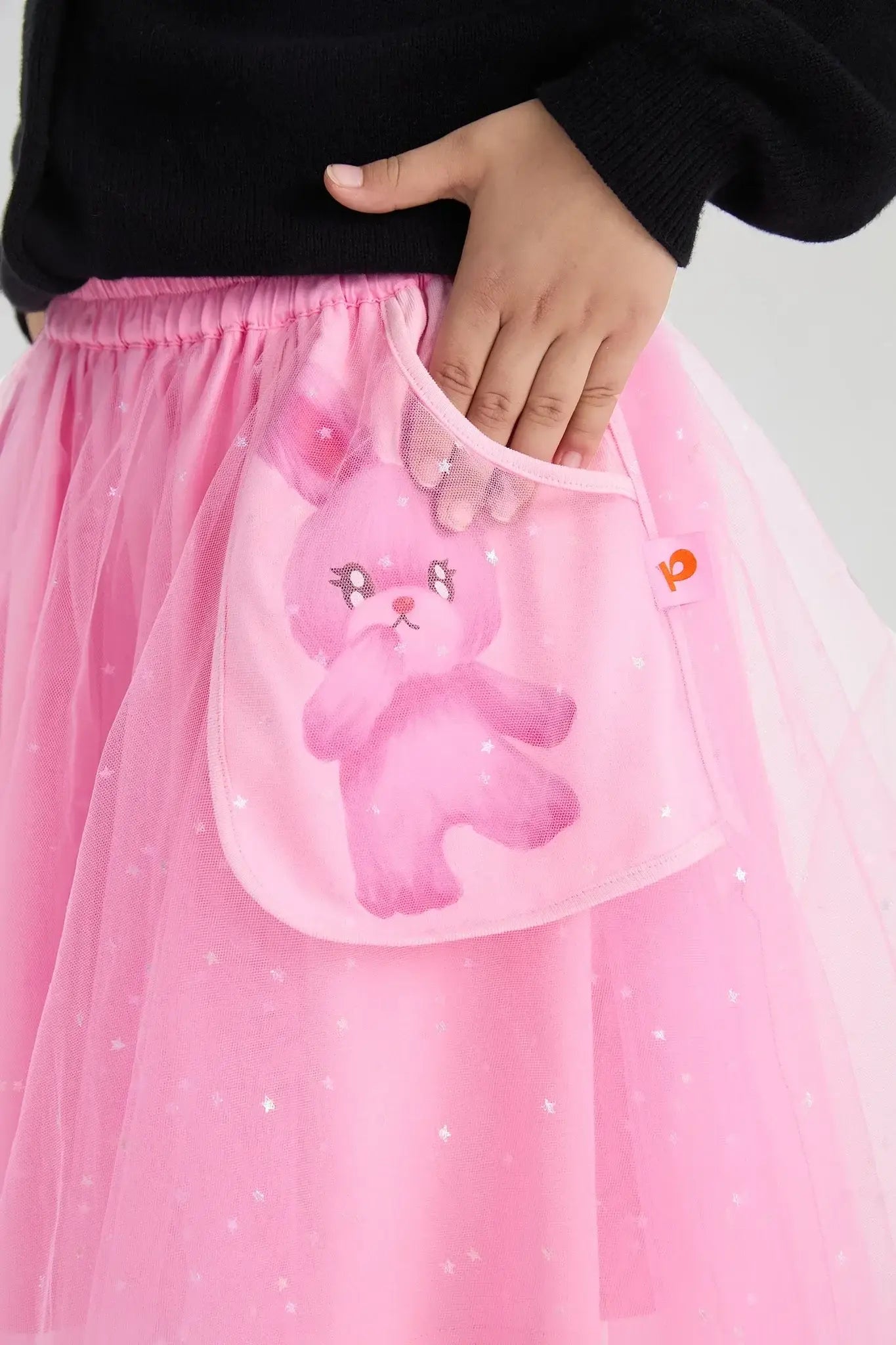 Poco Blush Starry Tulle Sequin Skirt