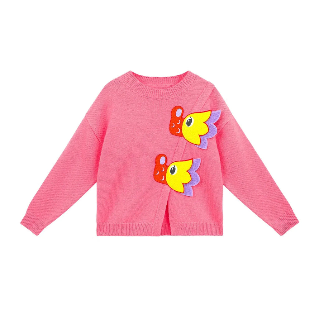 Poco Blush Dragon Patch Knit Sweater