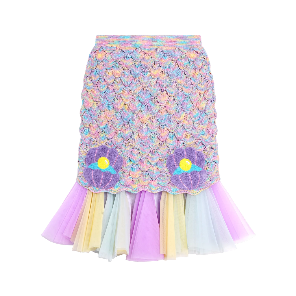 Poco Blush Mermaid Tail Knit Skirt