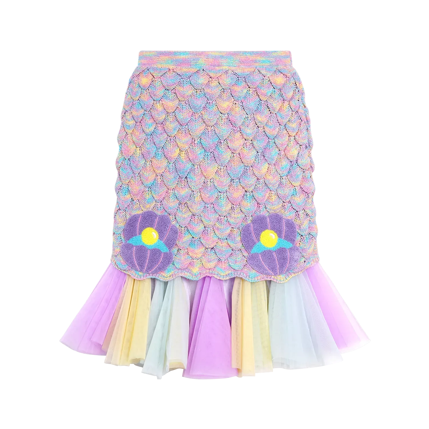 Poco Blush Mermaid Tail Knit Skirt