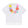 Poco Blush Mermaid Cat Tassel Embroidered Tee