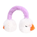 Poco Blush Bunny & Snowman Cozy Earmuffs One Size White