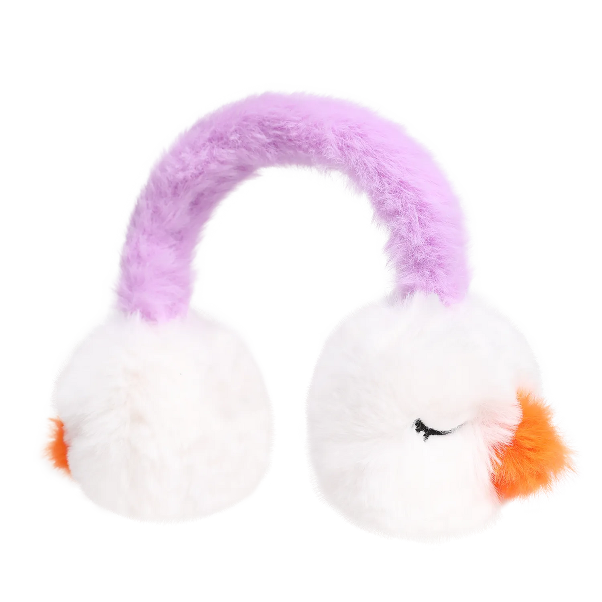 Poco Blush Bunny & Snowman Cozy Earmuffs One Size White
