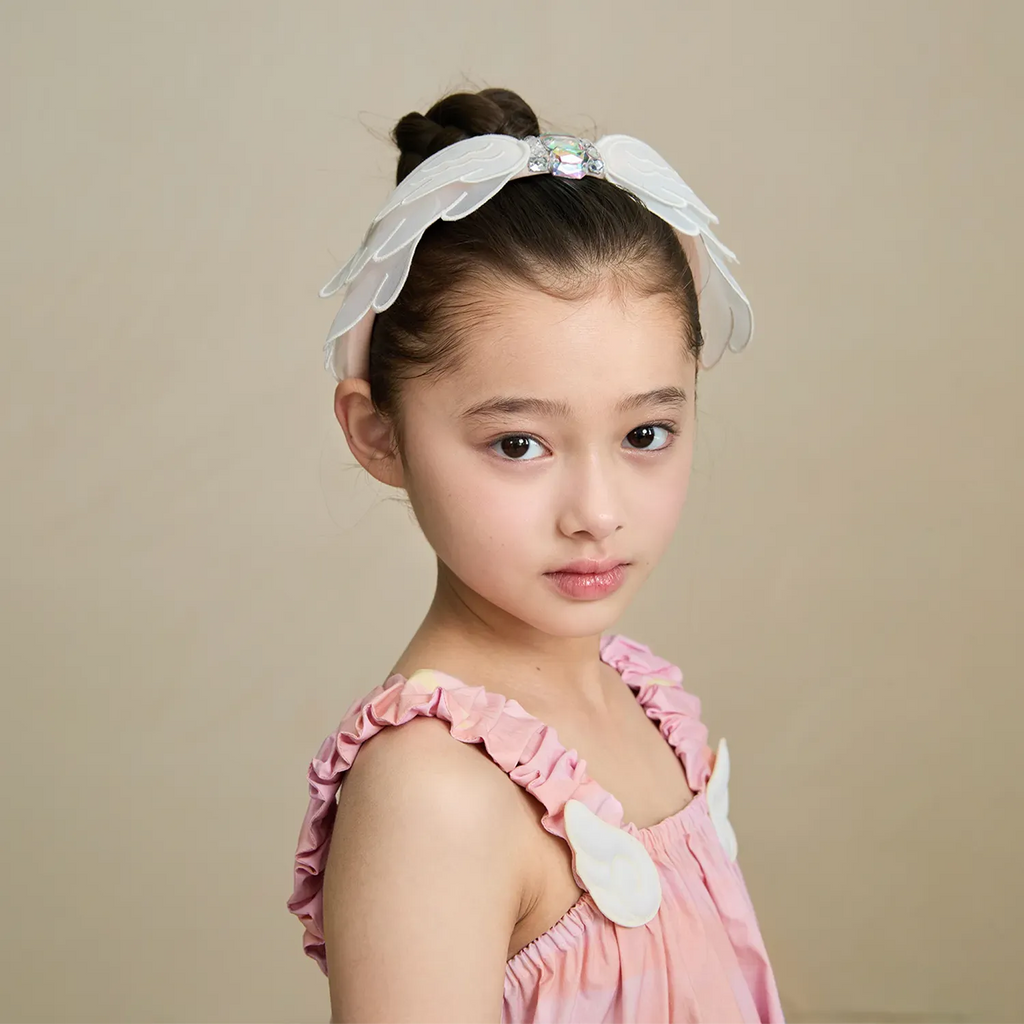 Poco Blush Swan-Inspired Diamond Lace Headband