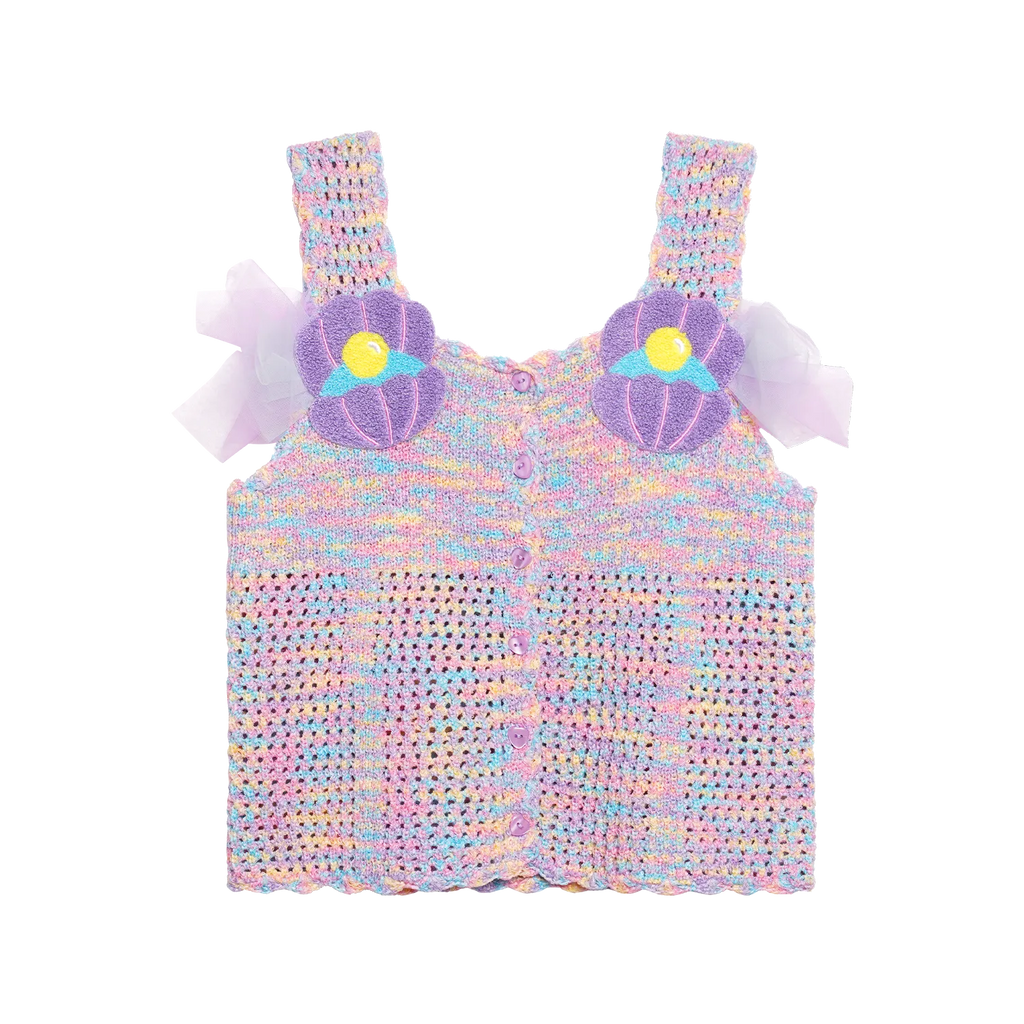 Poco Blush Mermaid Shell Knit Cami