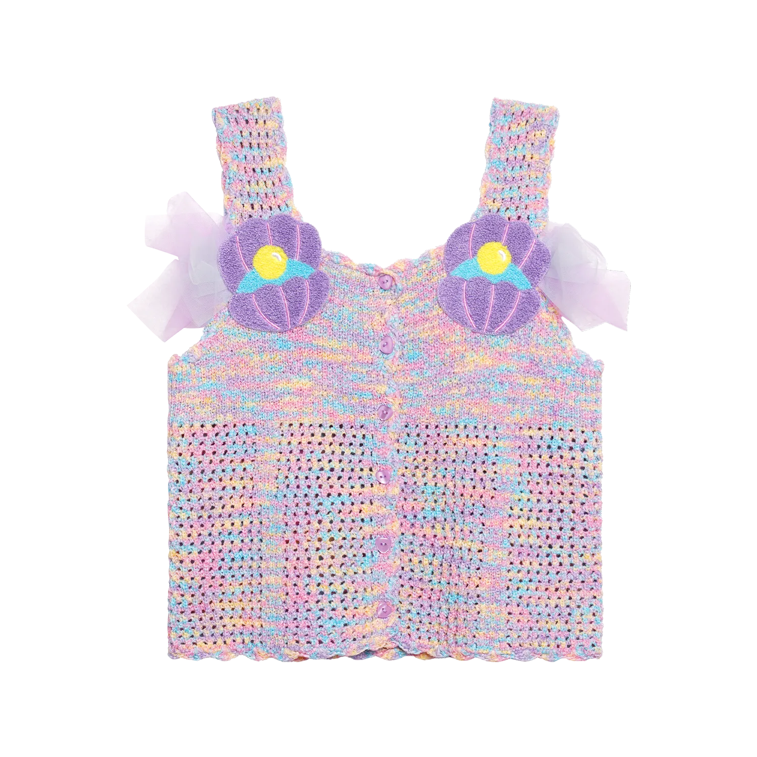 Poco Blush Mermaid Shell Knit Cami