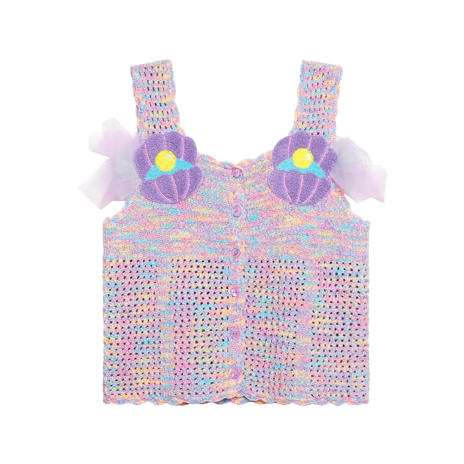 Poco Blush Mermaid Shell Knit Cami