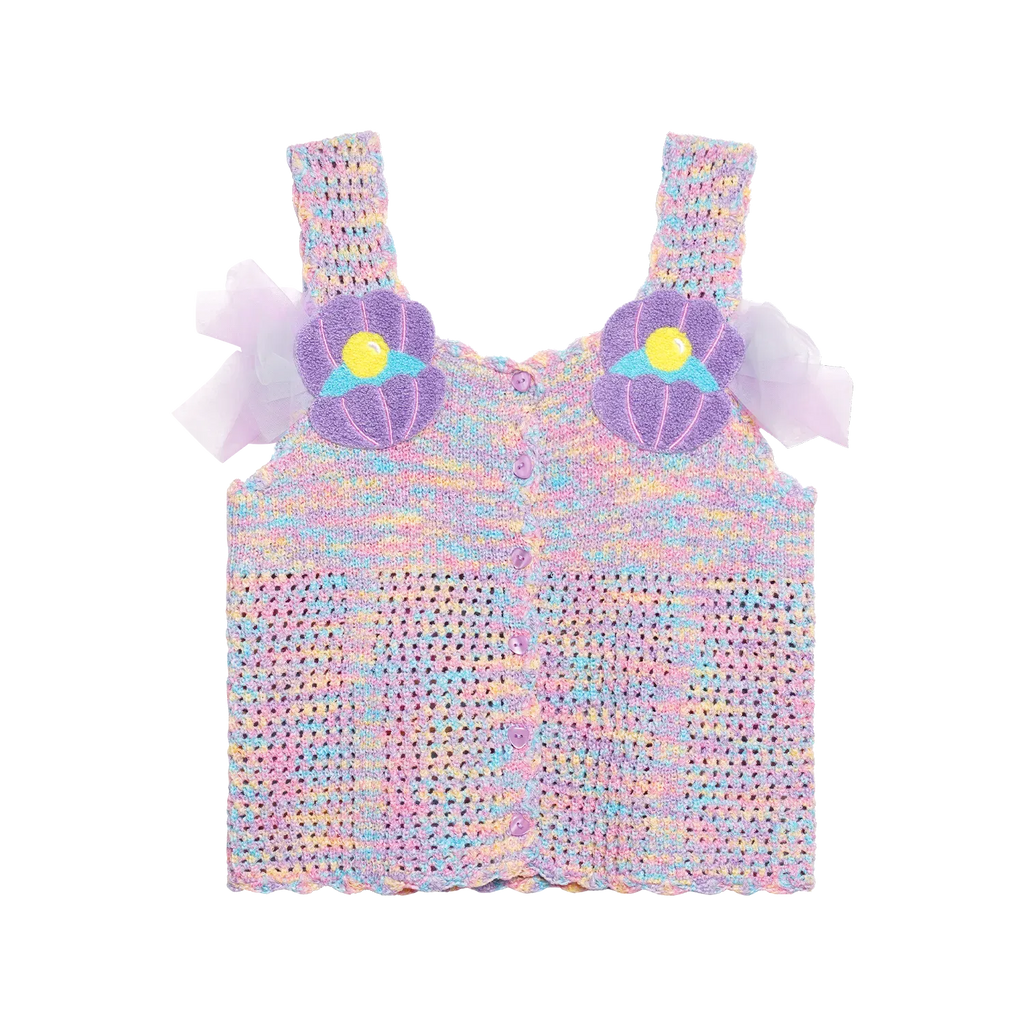 Poco Blush Mermaid Shell Knit Cami