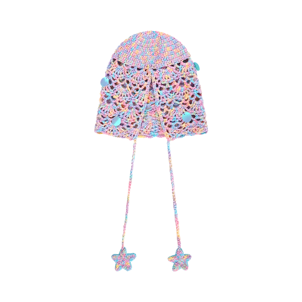 Poco Blush Mermaid Shell Sparkle Beanie
