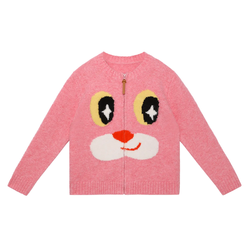 Close-Up Friends Jacquard Knit Sweater by Poco Blush