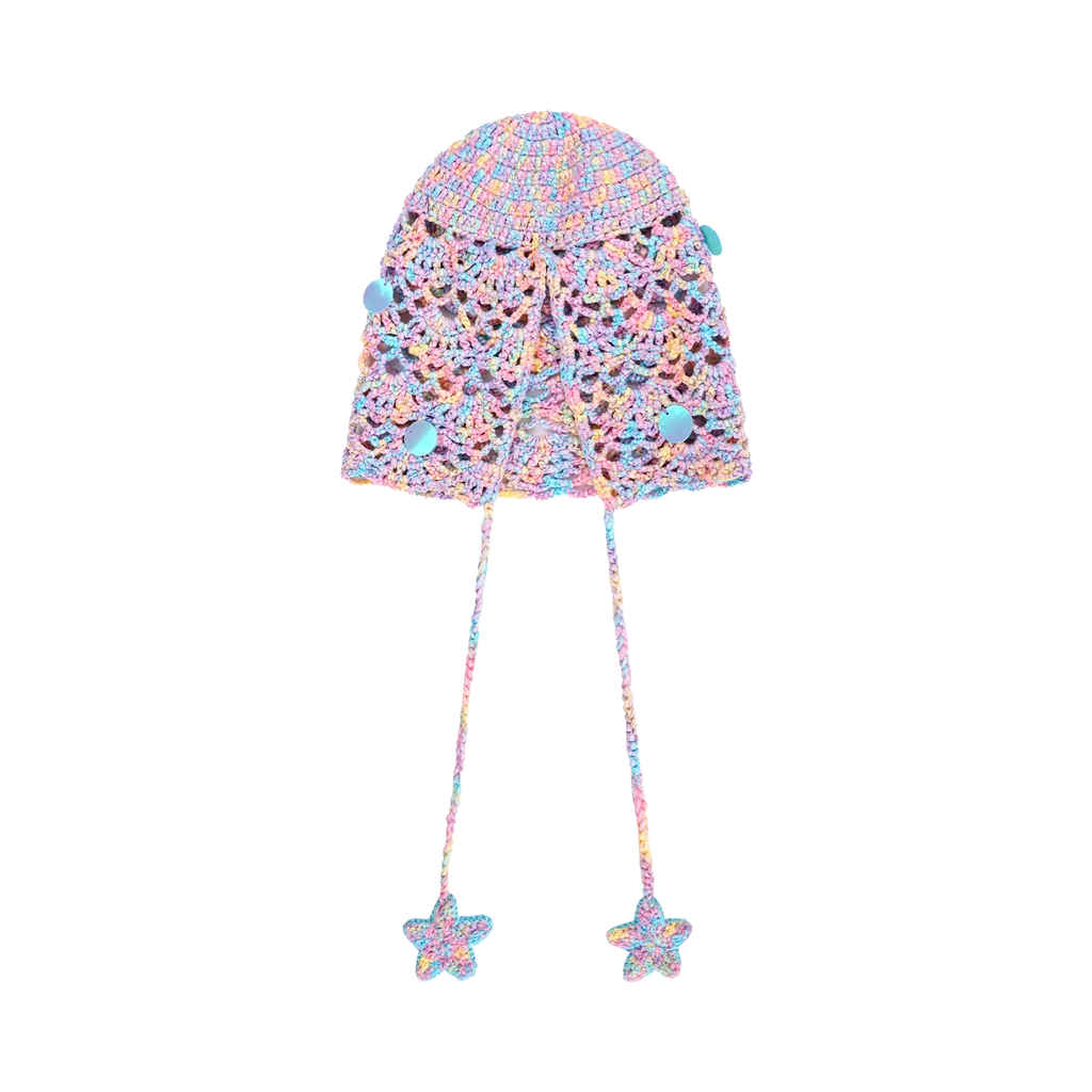 Poco Blush Mermaid Shell Sparkle Beanie