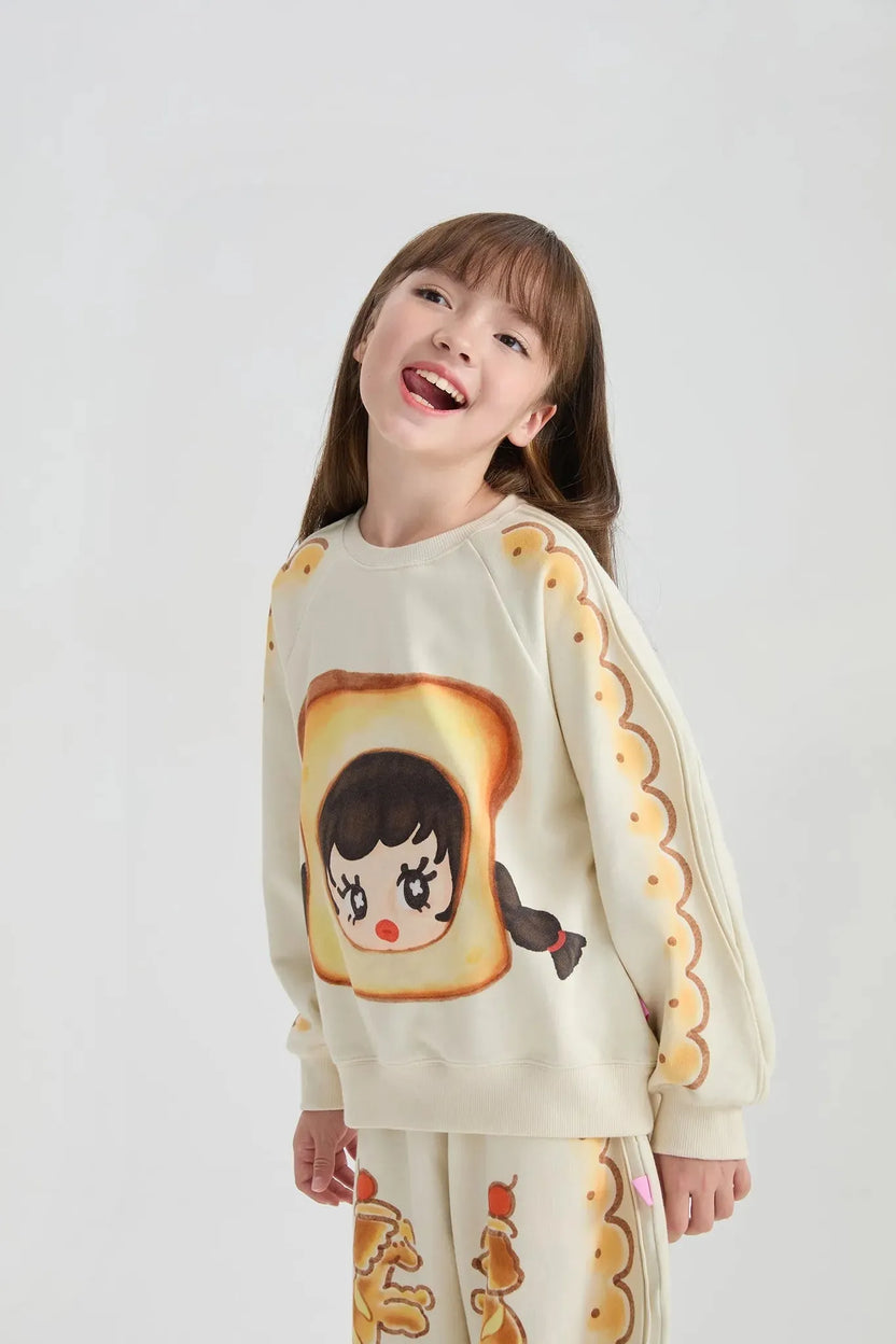 Soft Toast Girl Padded Sweatshirt by Poco Blush, image 5