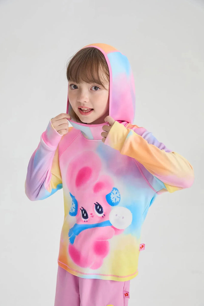 Bunny & Snowball Fleece Tee by Poco Blush, image 5