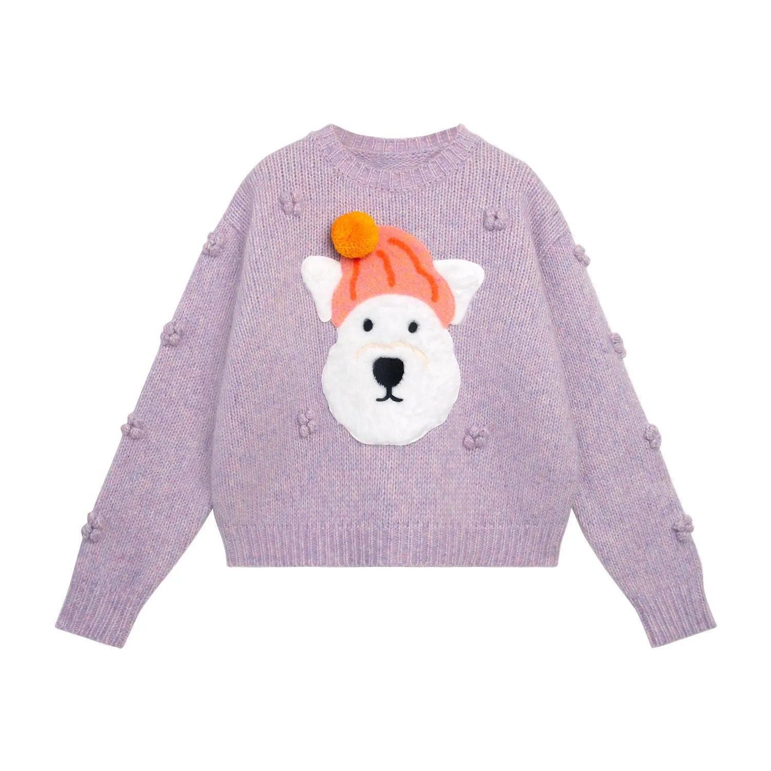 Poco Blush Puppy Knit Tulle Sweater Skirt Set