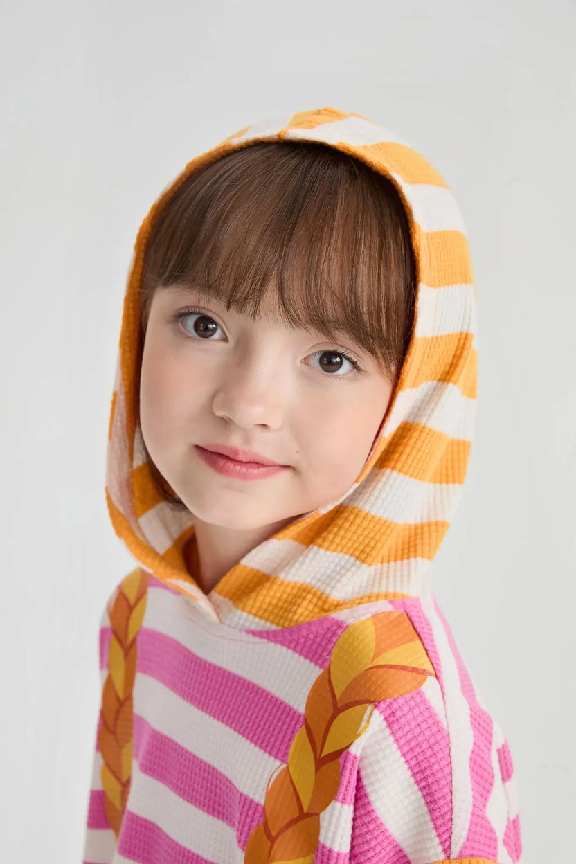 Braided Bread Stripe Hoodie by Poco Blush, image 5