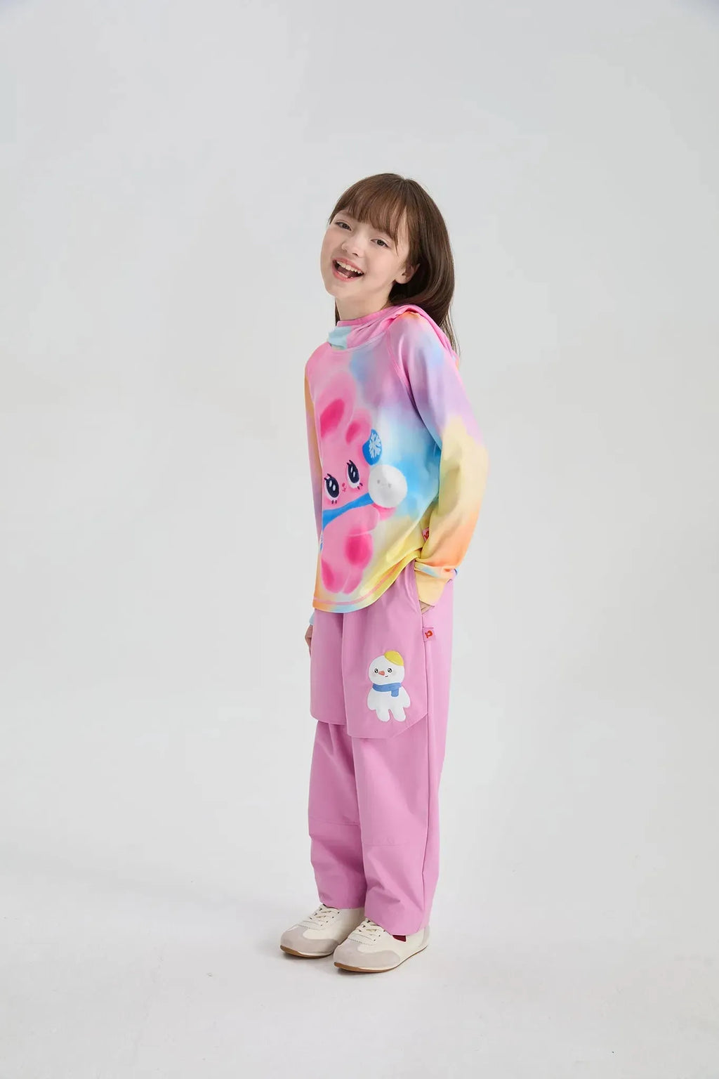 Poco Blush Dachshund & Snowman Functional Parachute Pants