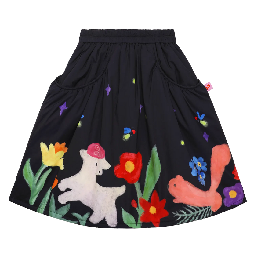 Altay Night Sky Girls Soybean Cotton Skirt by Poco Blush