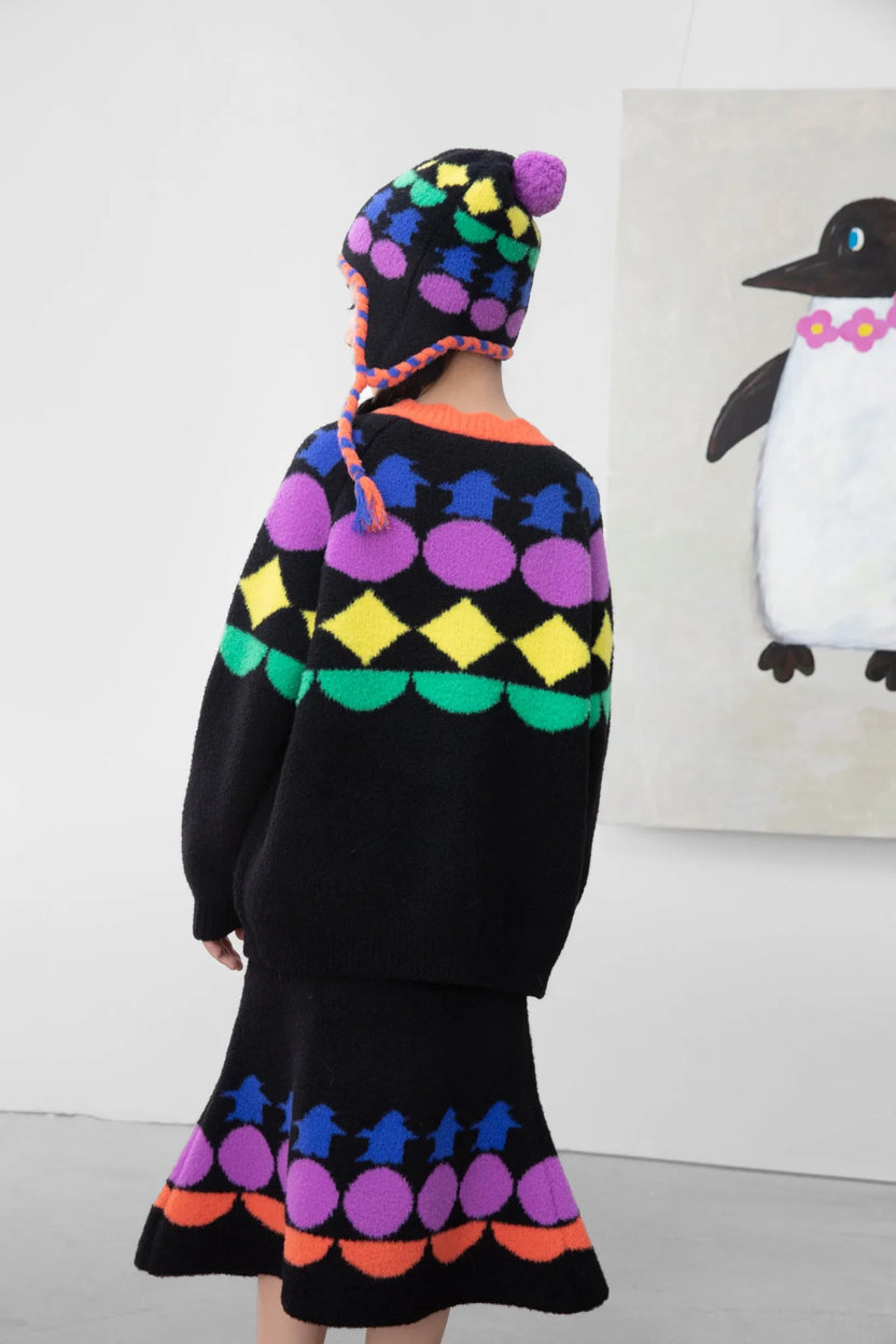 Fair Isle Knit Skirt by Poco Blush, image 6