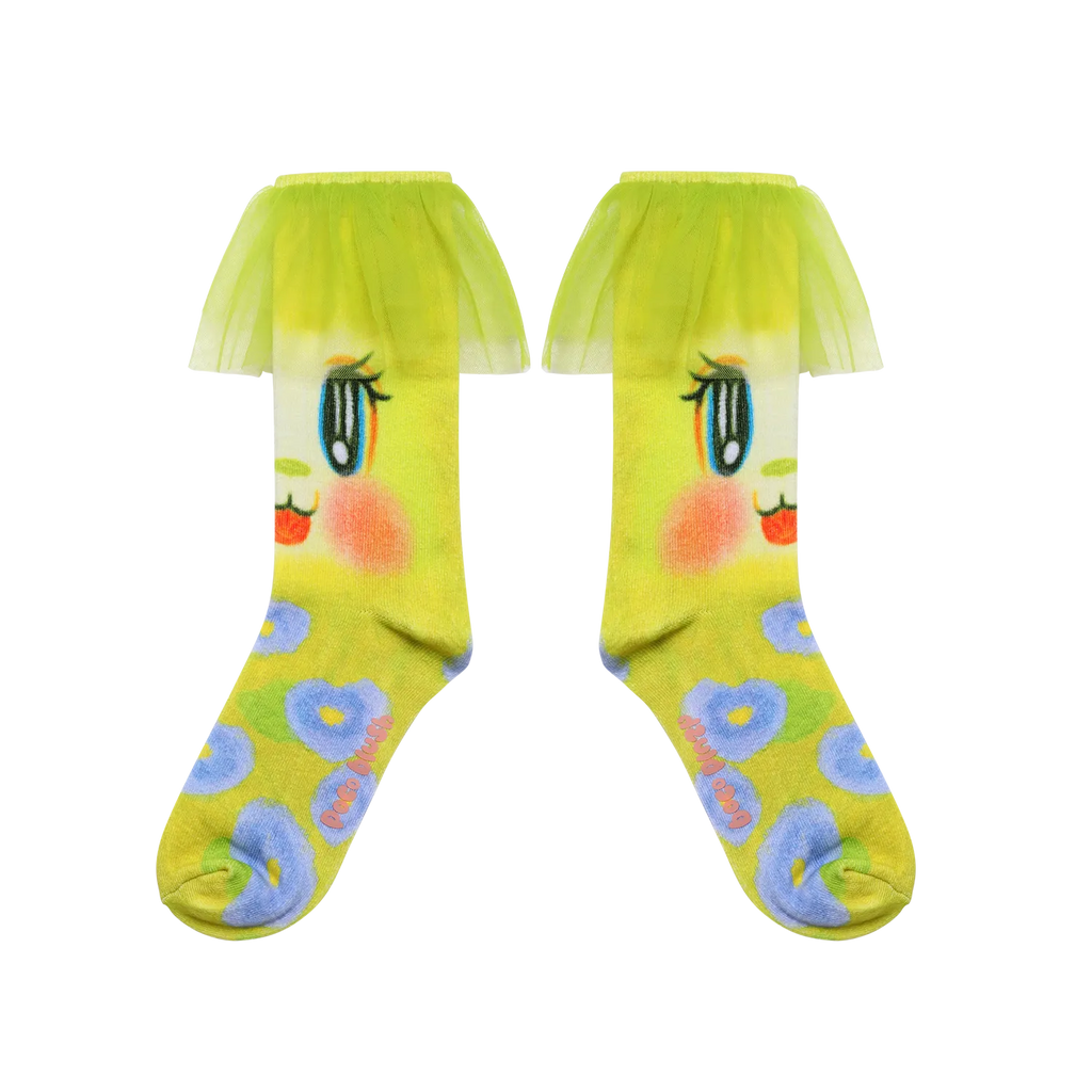 Poco Blush Floral Bunny Princess Socks