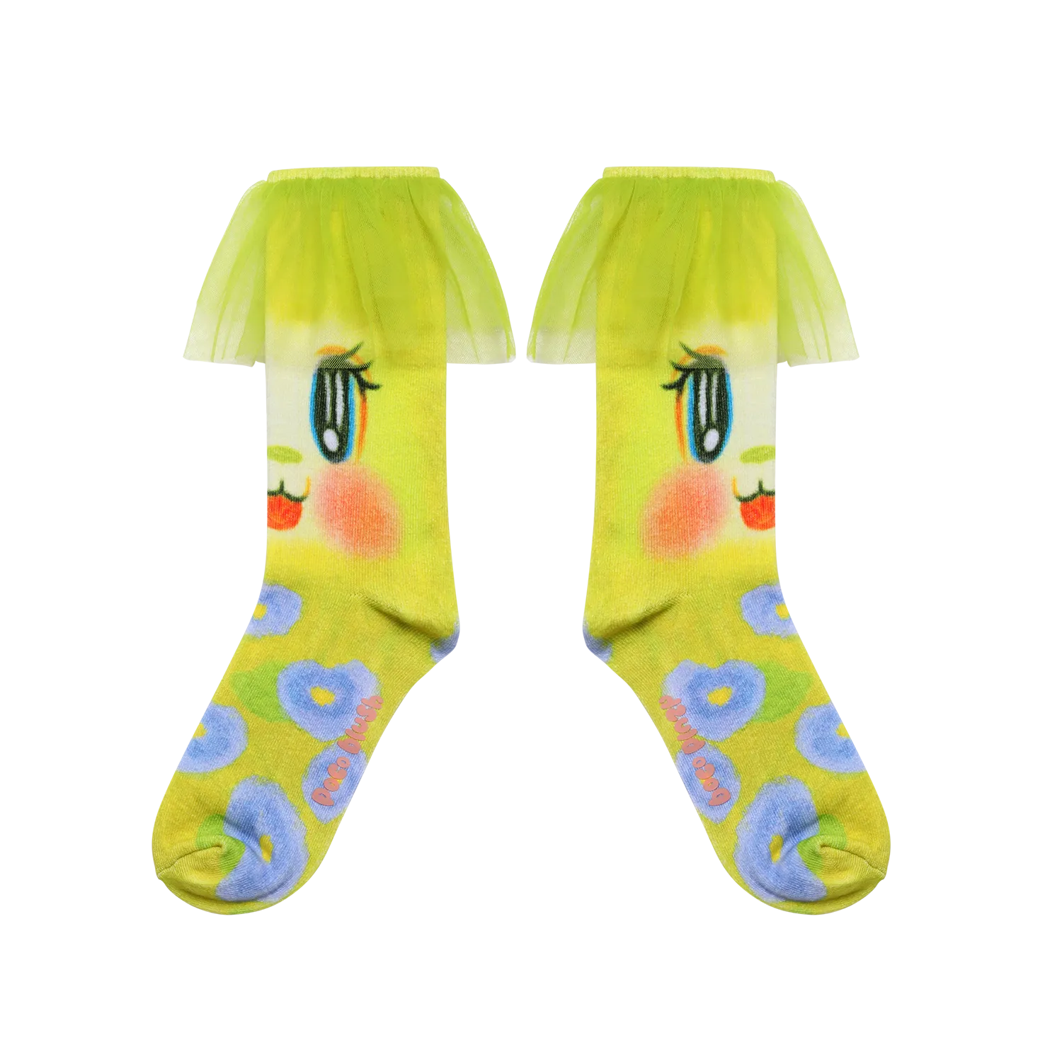 Poco Blush Floral Bunny Princess Socks