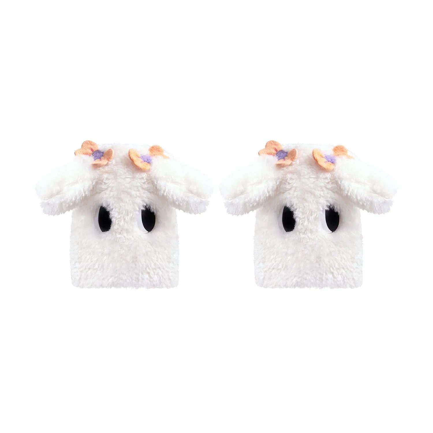 Poco Blush Fluffy Puppy Leg Warmers White