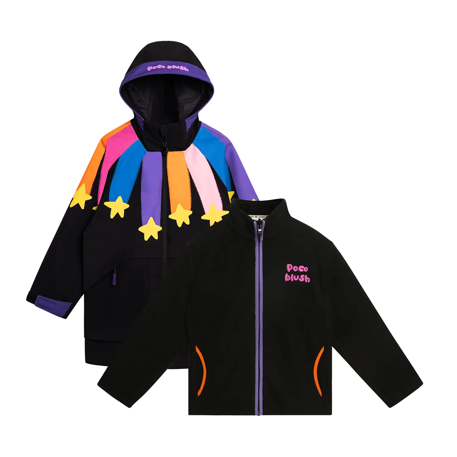 Poco Blush Rainbow Meteor 2-in-1 Ski Jacket Jacket+Fleece