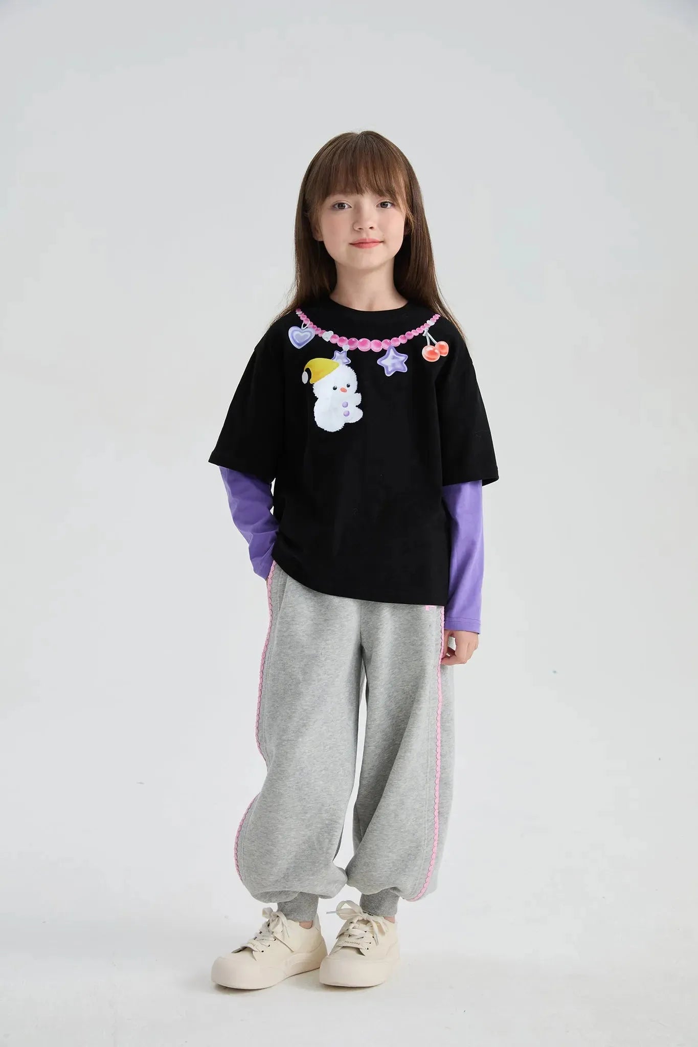 Poco Blush Bunny Swing Long-Sleeve Tee