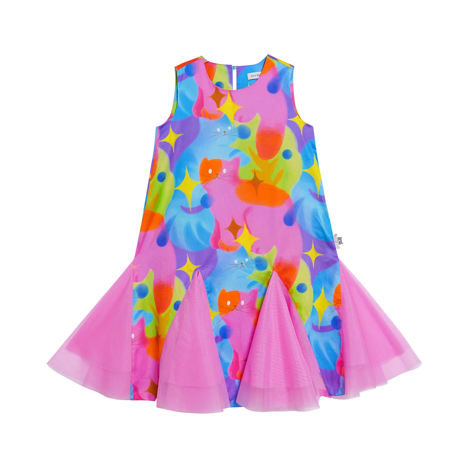 Poco Blush Starlit Cat Adventure Fishtail Dress
