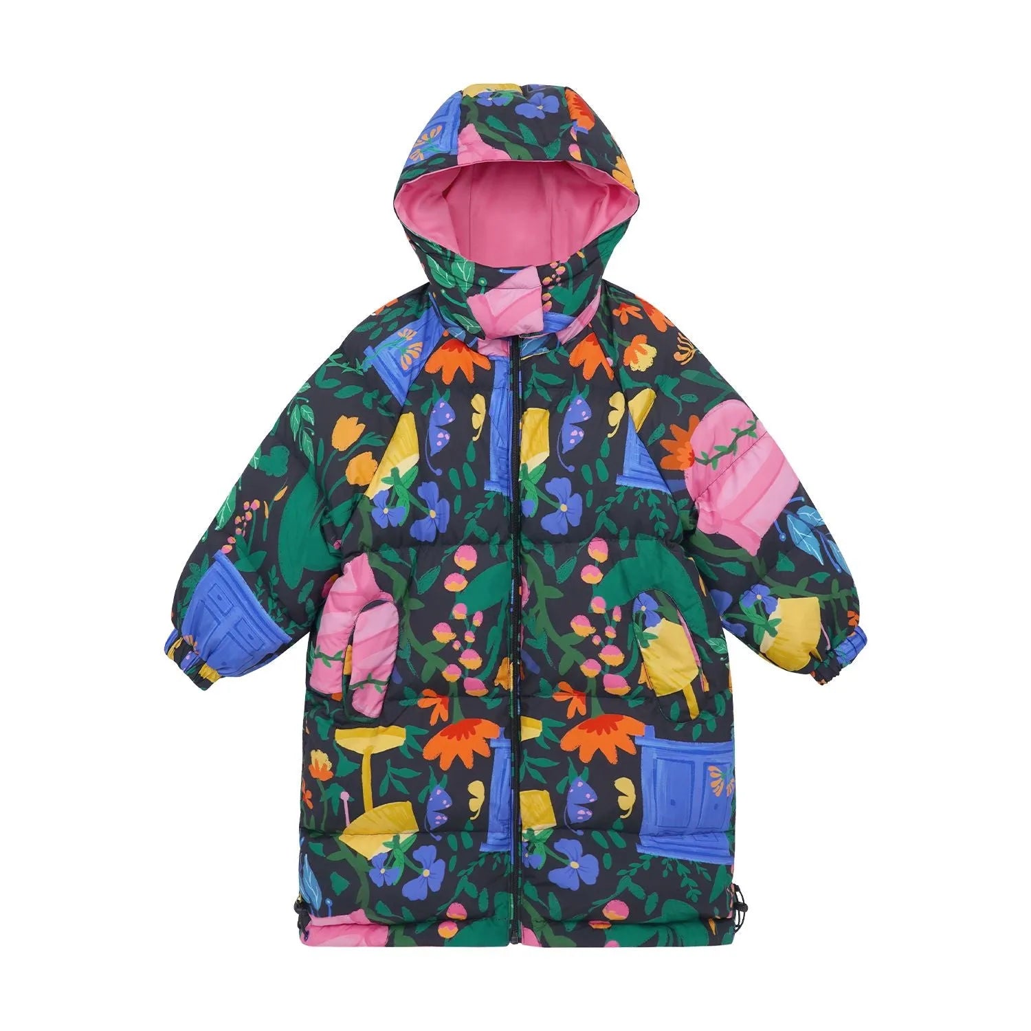 Poco Blush William Morris Reversible Down Jacket