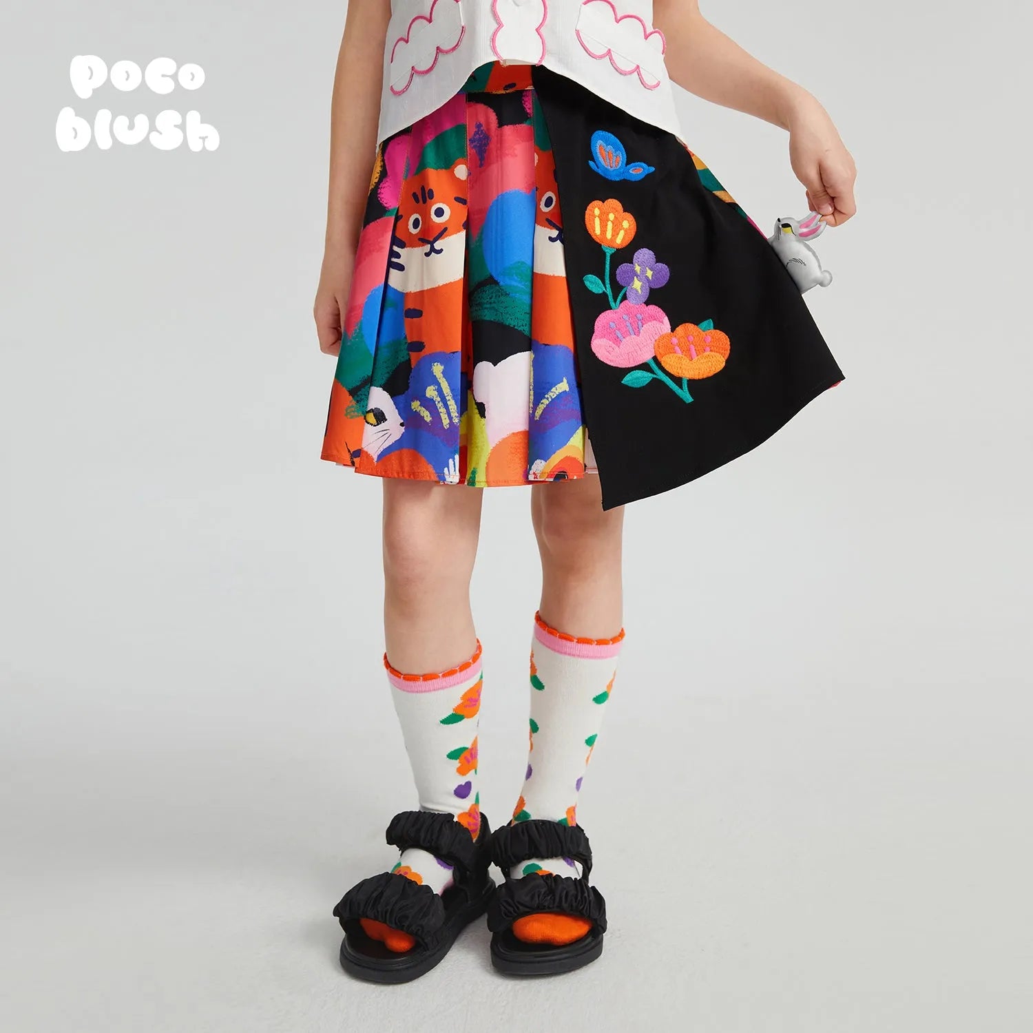 Poco Blush Camellia Jacquard Knee Socks