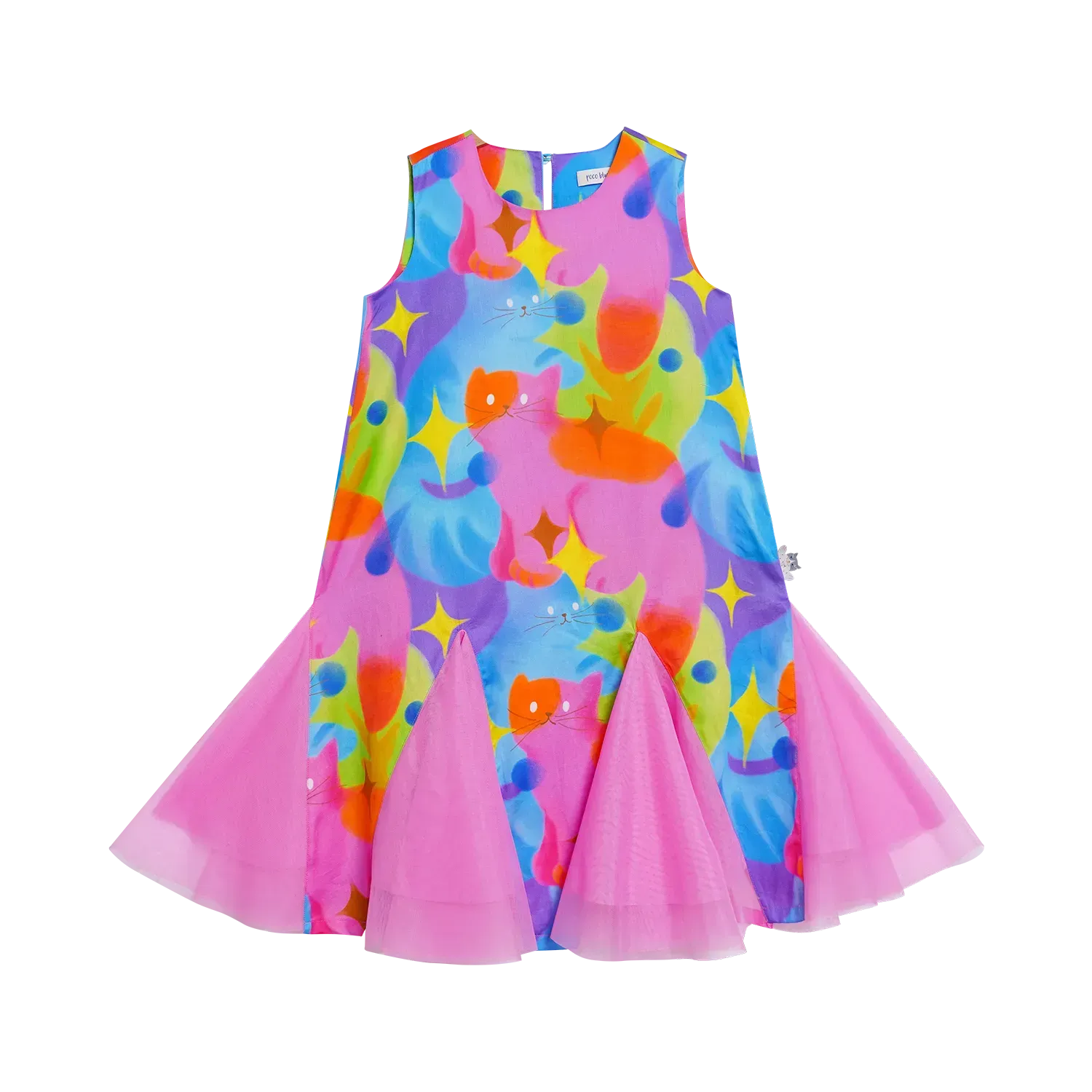 Poco Blush Starlit Cat Adventure Fishtail Dress