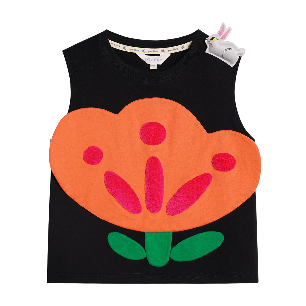 Poco Blush Big Camellia Badge Tank