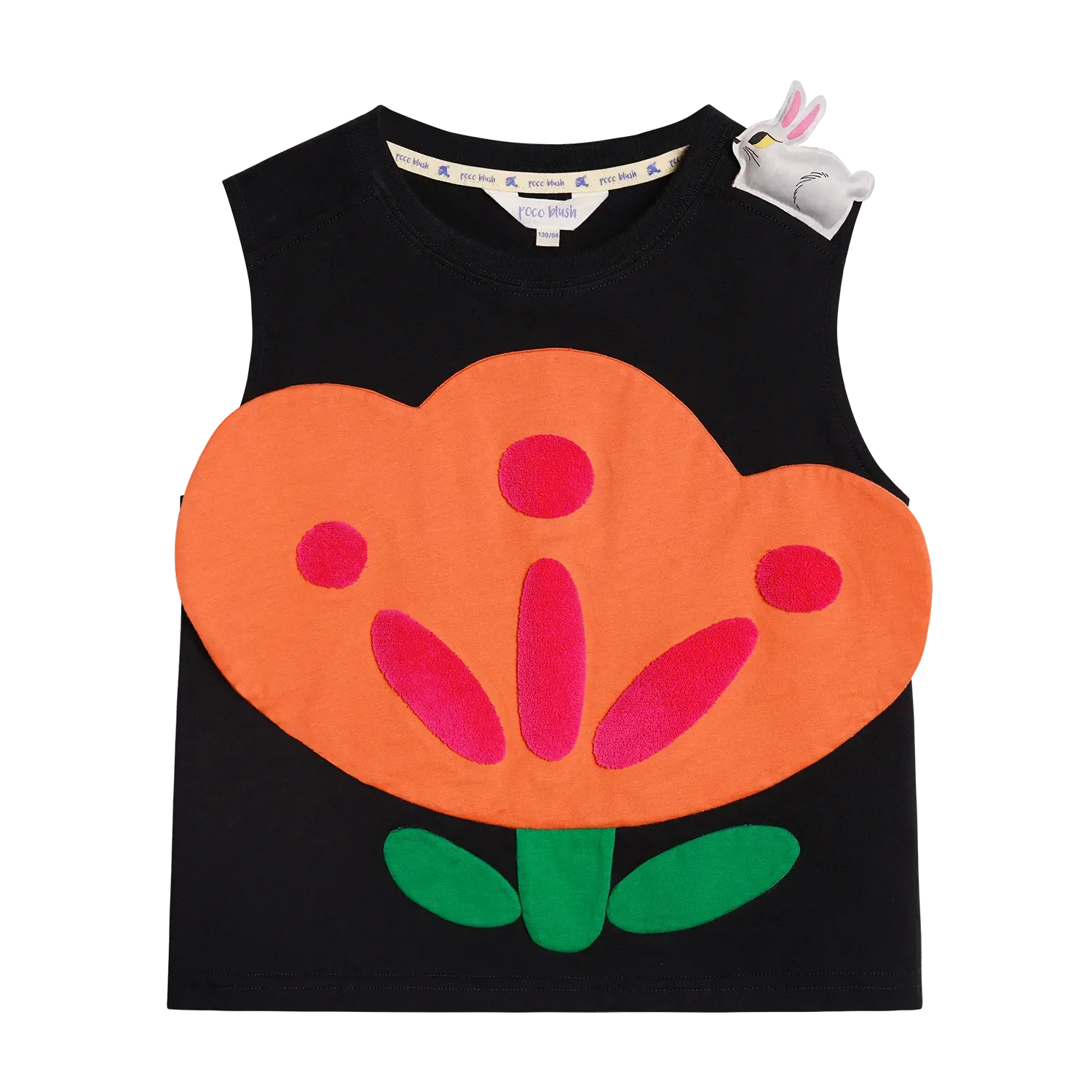 Poco Blush Big Camellia Badge Tank