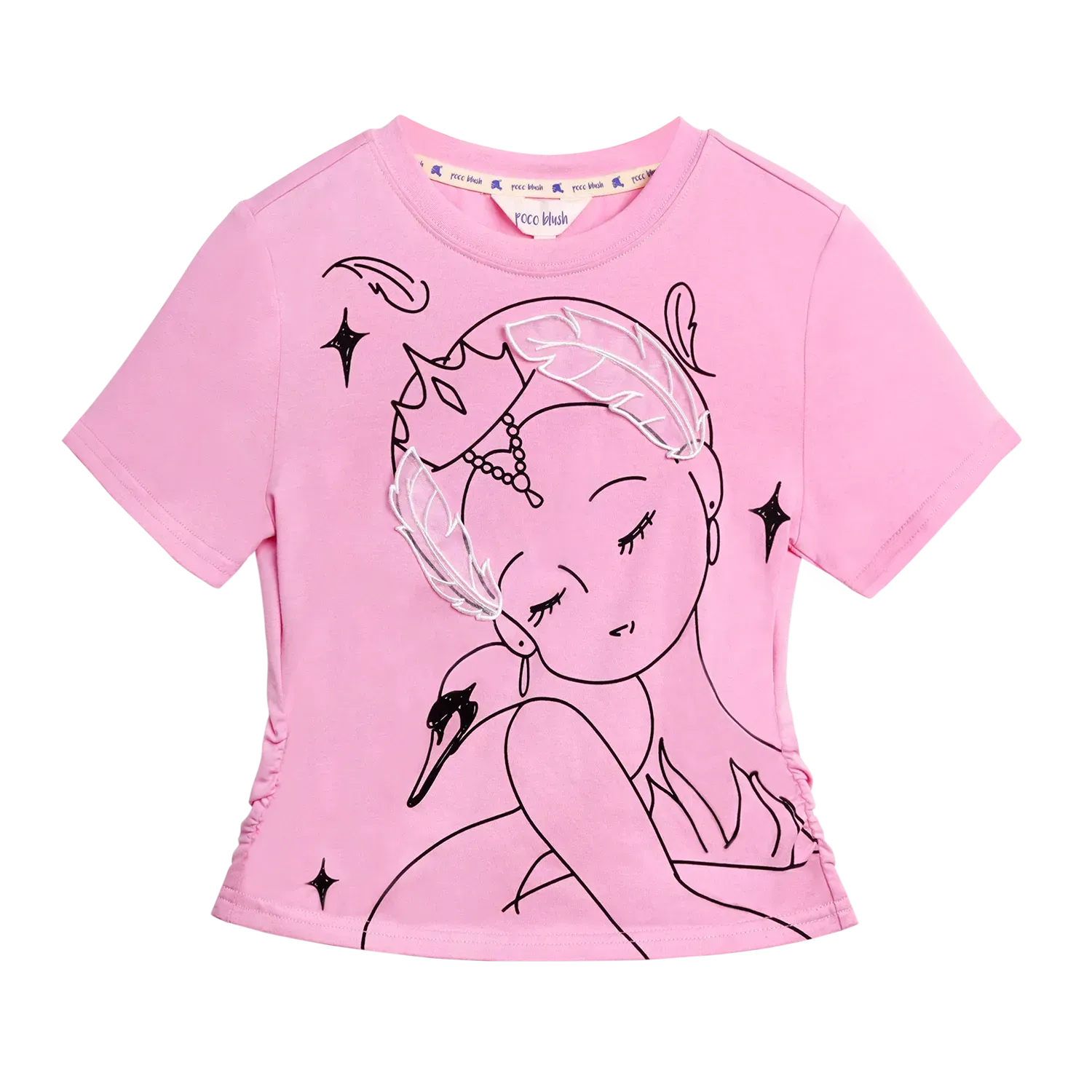 Poco Blush Fairy Ballerina Graphic Tee with 3D Lace