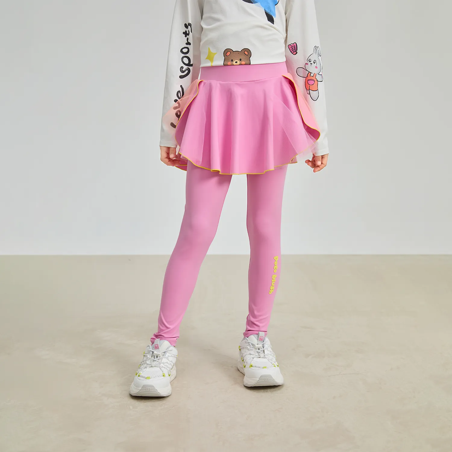 Poco Blush Petal Mesh Yoga Skort