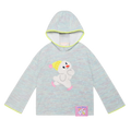 Sweat à capuche en maille duveteuse bonhomme de neige et lapin à la patinoire de Poco Blush
