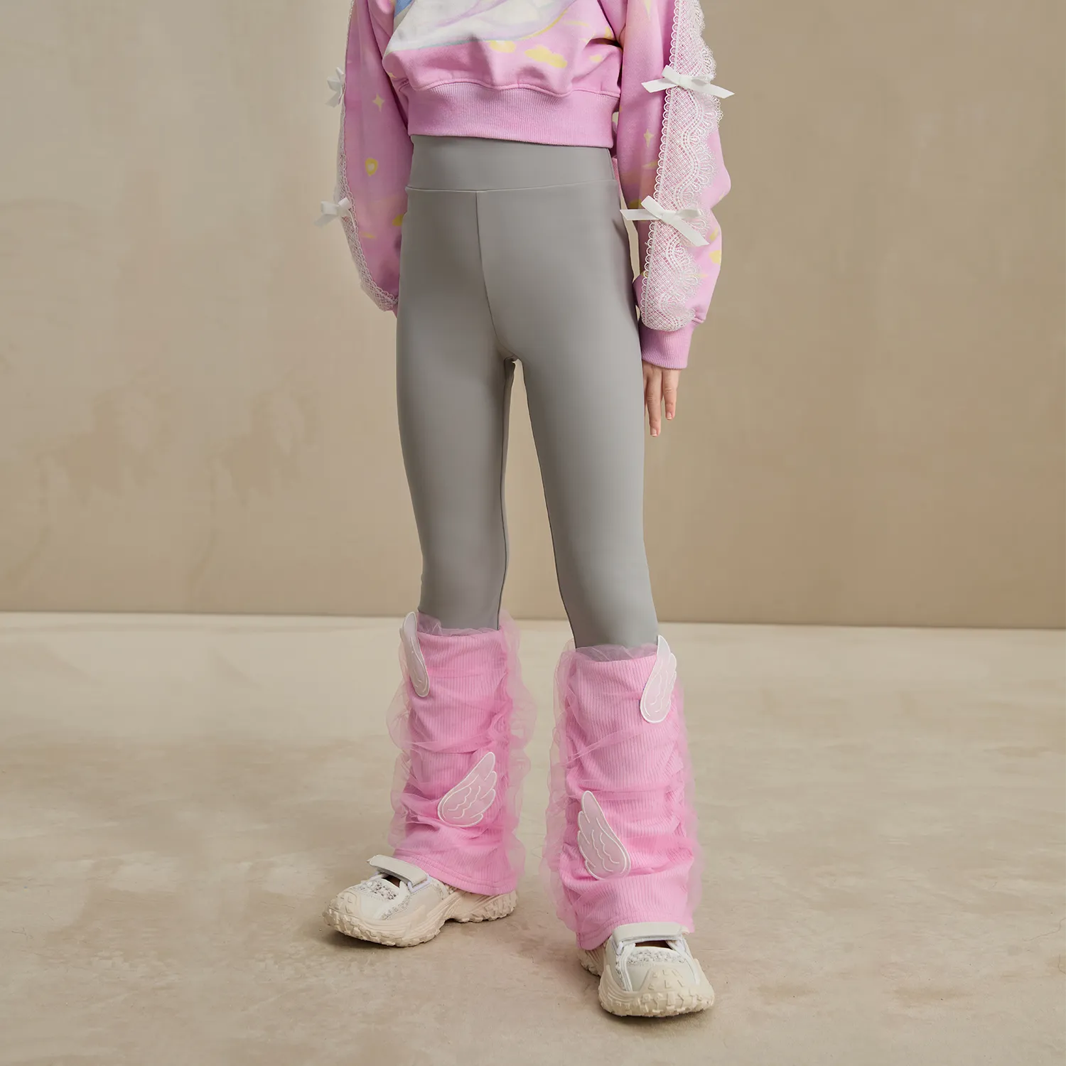 Poco Blush Featherlight Mesh Layered Leggings