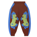 Poco Blush "The Year of Horse" Lunar New Year Knit Trousers with 3D Pony Brown
