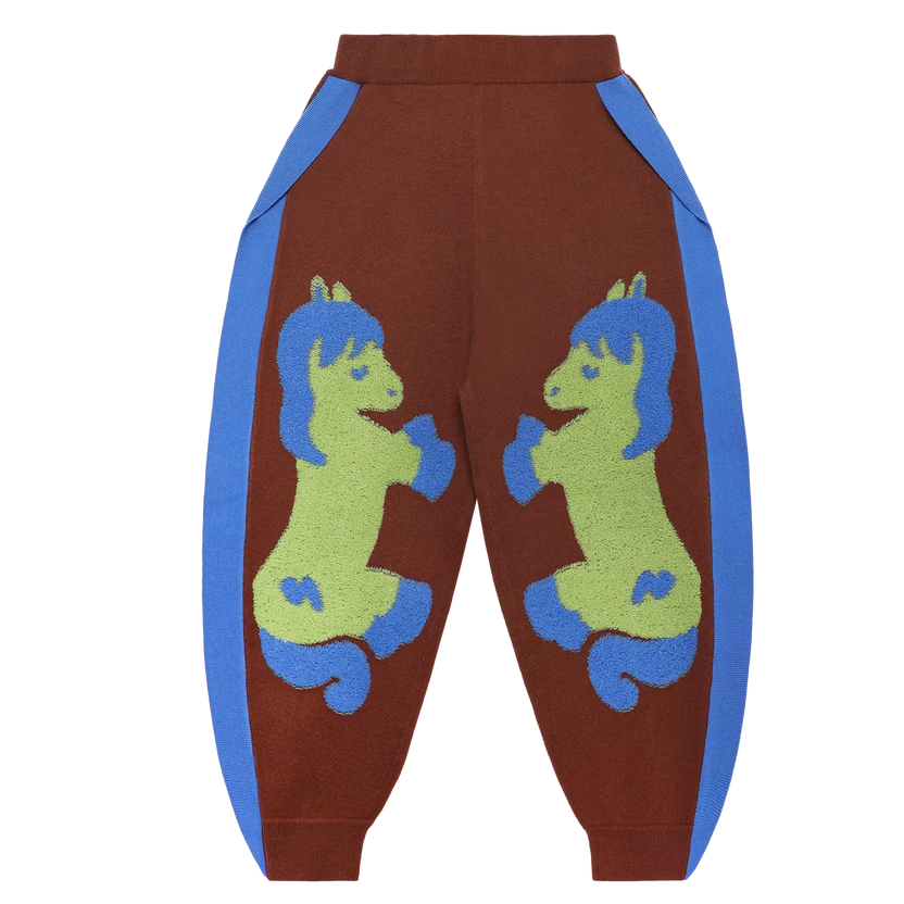 "The Year of Horse" Lunar New Year Knit Trousers with 3D Pony by Poco Blush, image 2