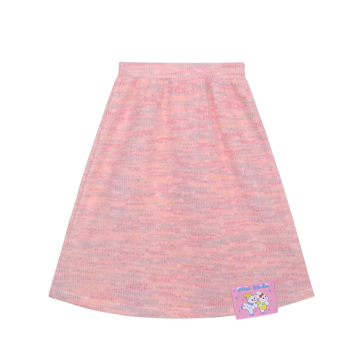 Poco Blush Ice Rink Snowman Knit Skirt Pink
