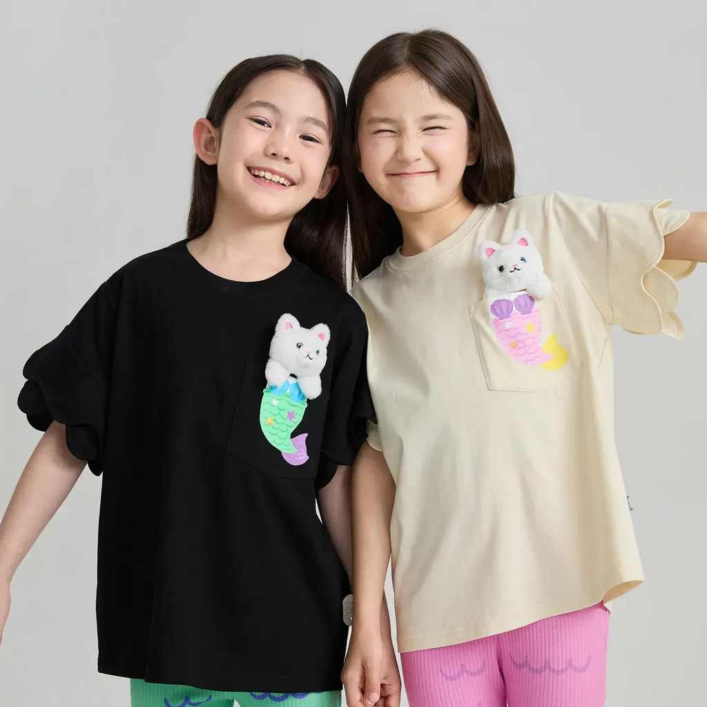 Poco Blush Mermaid Cat Plush Doll Tee