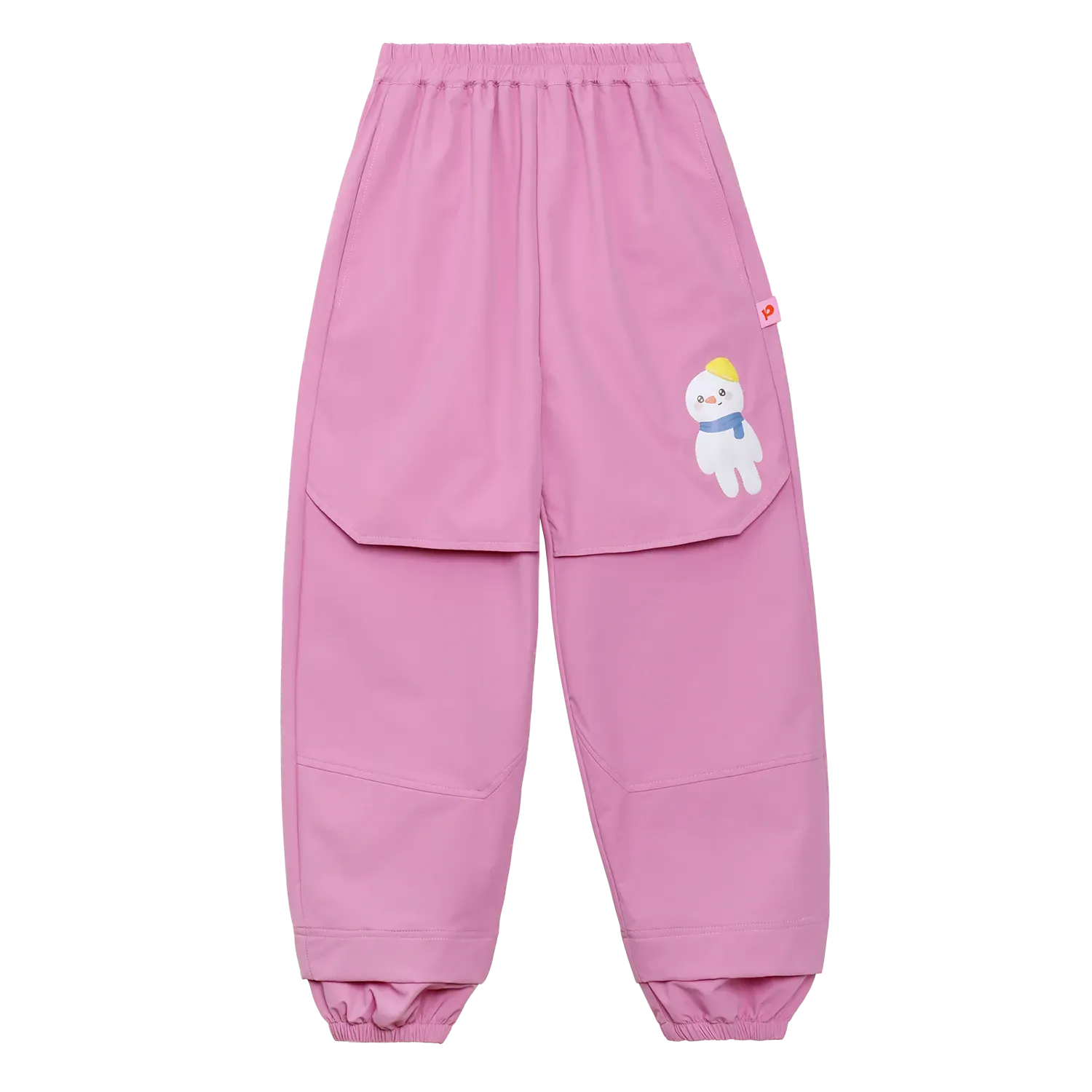 Poco Blush Dachshund & Snowman Functional Parachute Pants Pink
