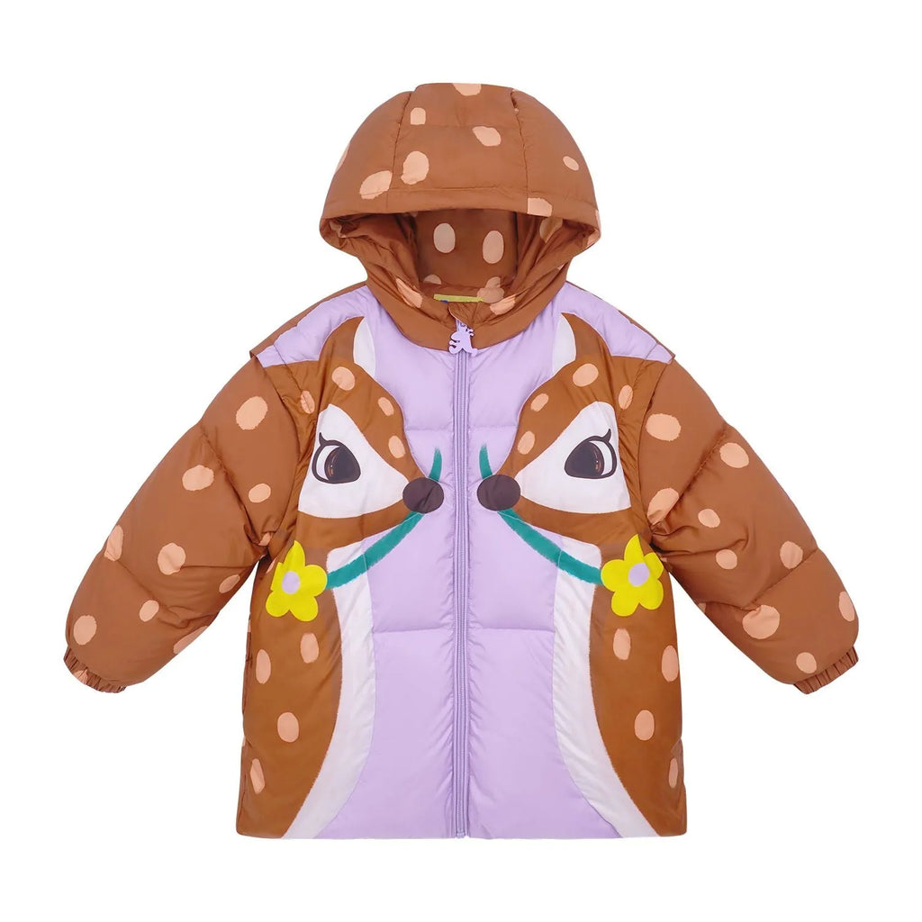 Poco Blush Hanging Flowers Deer Down Jacket