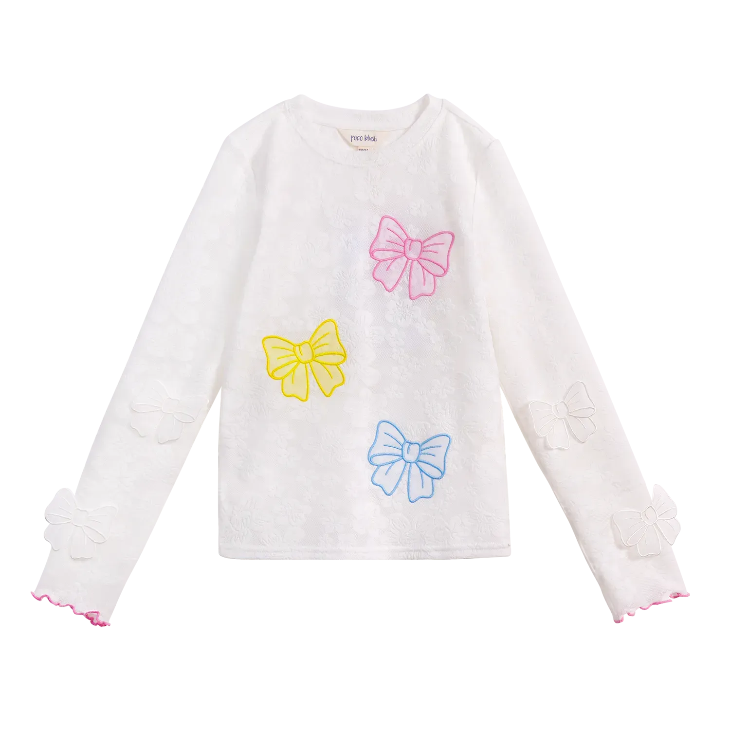 Poco Blush Butterfly Lace Mesh Layering Top